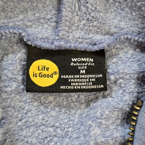 Life Is Good Relaxed Fit Full Zip Hoodie Size Medium - Picture 10 of 11